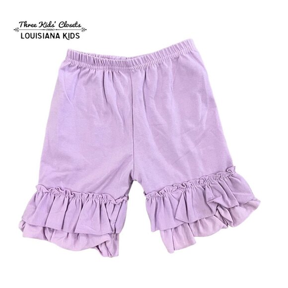 Girls 2T Lilac Ruffle Shorts - Picture 1 of 3